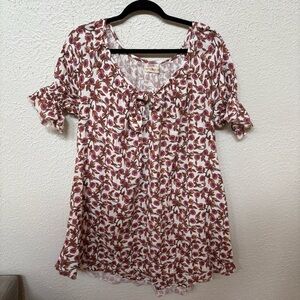 NATURAL LIFE Floral Print Tunic Top